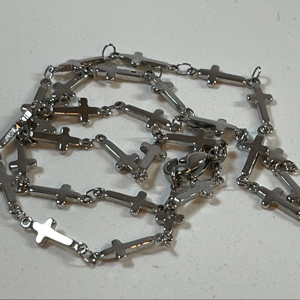 Cross Link Stainless Steel Necklace